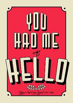 You Had Me At Hello Personalised Print, 3 of 6