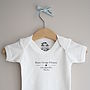 Personalised Baby Announcement Babygrow, thumbnail 2 of 5