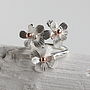 Silver And Solid Rose Gold Daisy Flower Ring, thumbnail 4 of 6