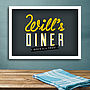 Personalised Kitchen 'Diner' Print, thumbnail 3 of 3
