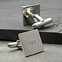 Personalised Square Sterling Silver Cufflinks, thumbnail 6 of 6