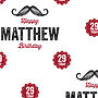 Personalised Birthday Wrap Moustache, thumbnail 5 of 6