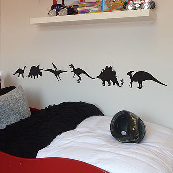 Pack Of Six Dinosaurs Wall Stickers, 2 of 4