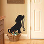 Puppy With Lead Wall Sticker, thumbnail 2 of 4