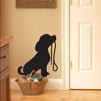 Puppy With Lead Wall Sticker, 2 of 4