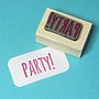 Party! Rubber Stamp, thumbnail 1 of 2