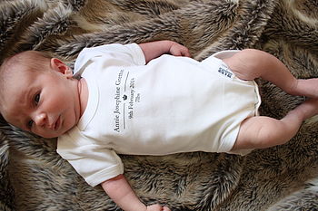 Personalised Baby Announcement Babygrow, 3 of 5
