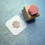 Mini Clam Shell Rubber Stamp, thumbnail 1 of 2