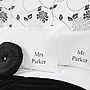Personalised 'Mr And Mrs' Wedding Pillowcases, thumbnail 2 of 2