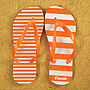 Striped Personalised Flip Flops, thumbnail 3 of 5