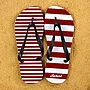 Striped Personalised Flip Flops, thumbnail 4 of 5