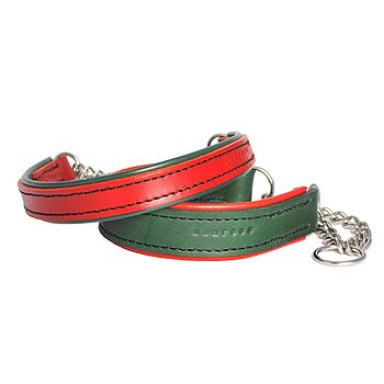 Padded Leather Half Check Collar, 2 of 7