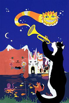 Jazz Cats Art, Cat Print, Limited Edition Print, 2 of 2