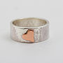 Personalised Wide Beaten Silver Heart Ring, thumbnail 8 of 11