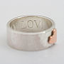 Personalised Wide Beaten Silver Heart Ring, thumbnail 9 of 11