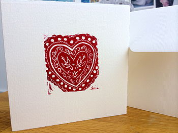 Lace Dove Heart Handprint Card | Wallet, 6 of 12