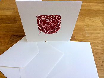 Lace Dove Heart Handprint Card | Wallet, 7 of 12