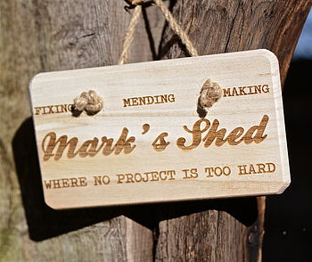 Personalised Man Shed Sign, 2 of 3