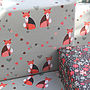 Double Sided Fox Floral Recycled Wrapping Paper Pack, thumbnail 6 of 7