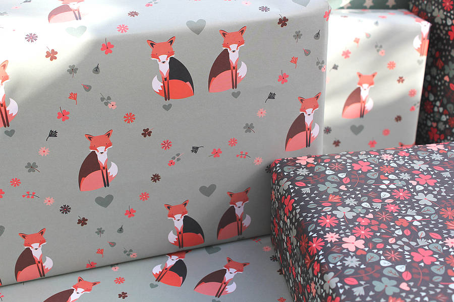 Love floral wrapping paper by Thea & Fox