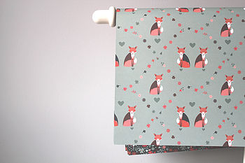 Double Sided Fox Floral Recycled Wrapping Paper Pack, 3 of 7