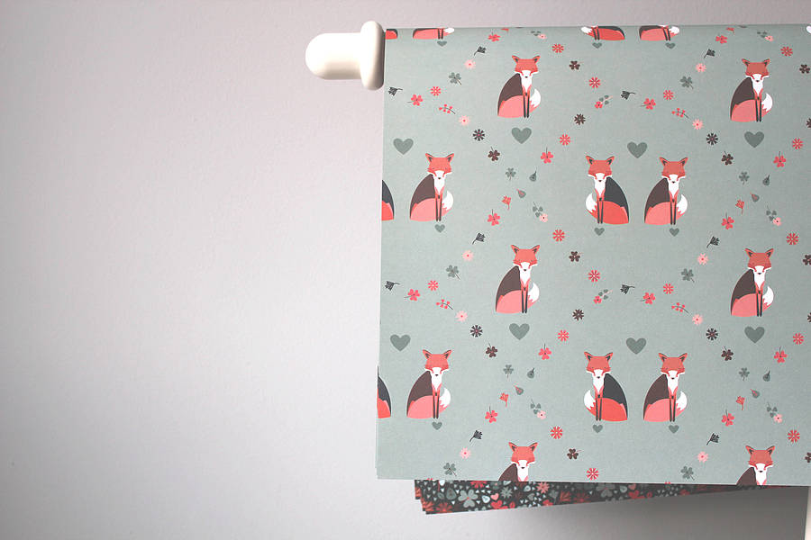 Love floral wrapping paper by Thea & Fox