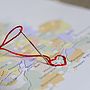 Personalised Paper Stitch Your Journey Map, thumbnail 1 of 8