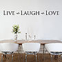 'Live Laugh Love' Wall Sticker Quote, thumbnail 1 of 3