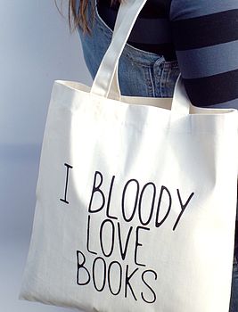 Readers Gift 'Bloody Love Books' Book Bag Reading Gift, 3 of 3