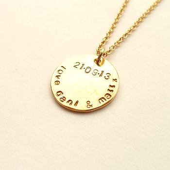 Personalised Name Disc Pendant, 3 of 7