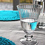 Set Of Six Ribbed Glasses In Clear Or Green, thumbnail 3 of 5
