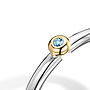 Silver And Gold Domed Aquamarine Ring, thumbnail 2 of 4