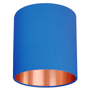Brushed Copper Lined Drum Lampshade 40 Colours, 7 of 12