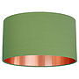 Brushed Copper Lined Drum Lampshade 40 Colours, thumbnail 11 of 12