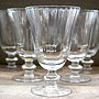 Set Of Six Ribbed Glasses In Clear Or Green, thumbnail 1 of 5