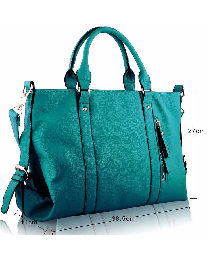 Front Zipper Top Handbag By Kiki's