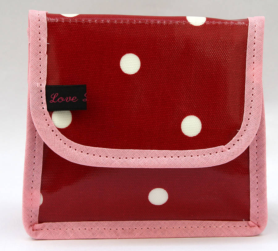 small makeup bag with mirror in flap