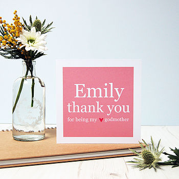 Personalised Godparent Thank You Card, 2 of 7