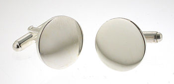 Personalised Round Silver Cufflinks, 4 of 6