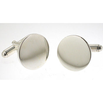 Personalised Round Silver Cufflinks, 3 of 6