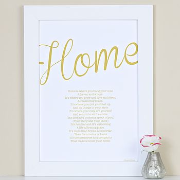 Personalised Home Print With Home Poem, 5 of 6