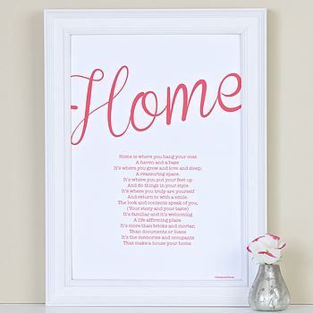 Personalised Home Print With Home Poem, 6 of 6