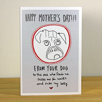 'from your dog / dogs' a6 mother's day greetings card by angela chick ...