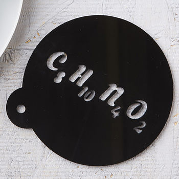 Caffeine Chemical Symbol Coffee Stencil, 3 of 6