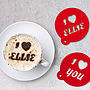 Personalised Heart Coffee Stencil, thumbnail 5 of 9