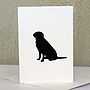 Black Labrador Greeting Card, thumbnail 2 of 3