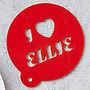 Personalised Heart Coffee Stencil, thumbnail 7 of 9