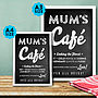 Mum's Or Dad's Kitchen 'Café' Chalkboard Print, thumbnail 4 of 4