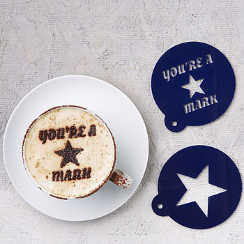 Personalised 'You're A Star' Coffee Stencil, 5 of 5