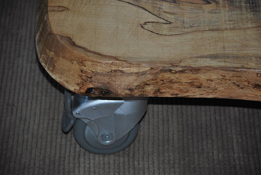 Low Solid Oak Or Ash Coffee Table On Castors By Sandman Home and Garden
